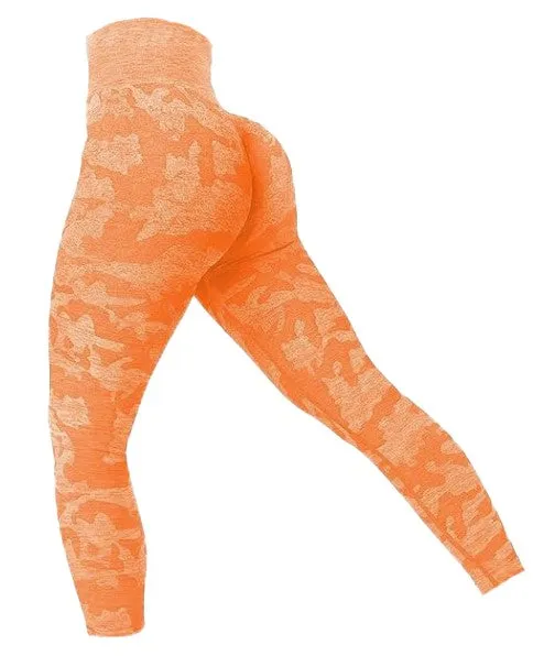 Seamless Camo Workout Leggings High Waisted