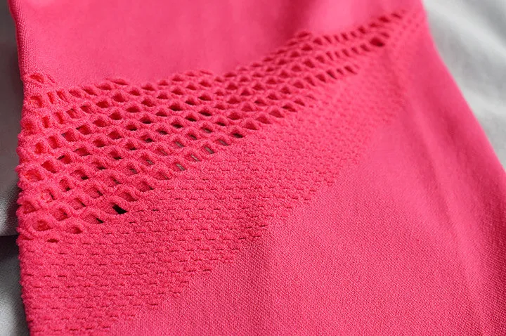 Seamless Mesh One Shoulder Crop Tops And High Waisted Leggings Gym Sets