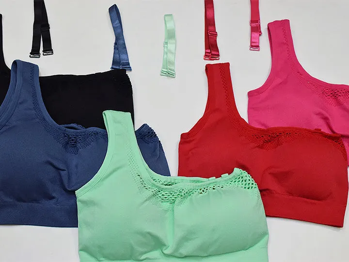 Seamless Mesh One Shoulder Crop Tops And High Waisted Leggings Gym Sets