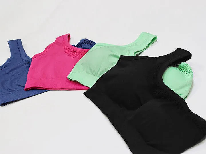 Seamless Mesh One Shoulder Crop Tops And High Waisted Leggings Gym Sets