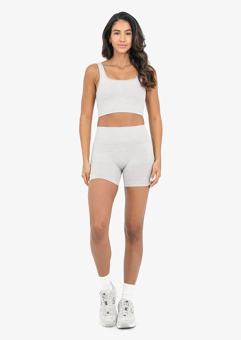 Seamless Rib Bra Oat Marl