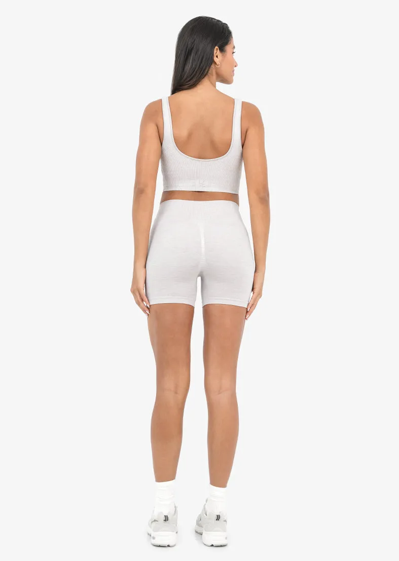 Seamless Rib Bra Oat Marl