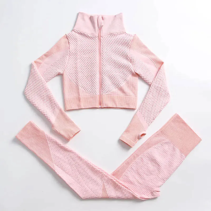 Seamless Yoga Gym Clothing Set for Women - Leggings and Sport Suit