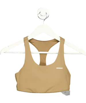 Second Lift Beige Logo Crop Top UK XS