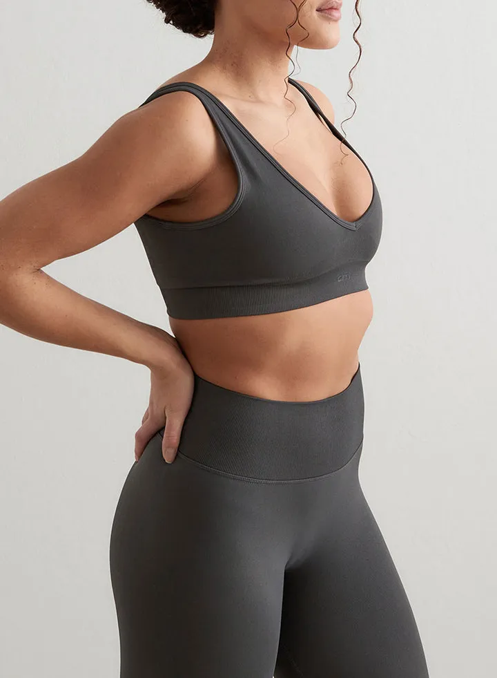 Shape Seamless Deep Cut Bra |  Shadow Grey