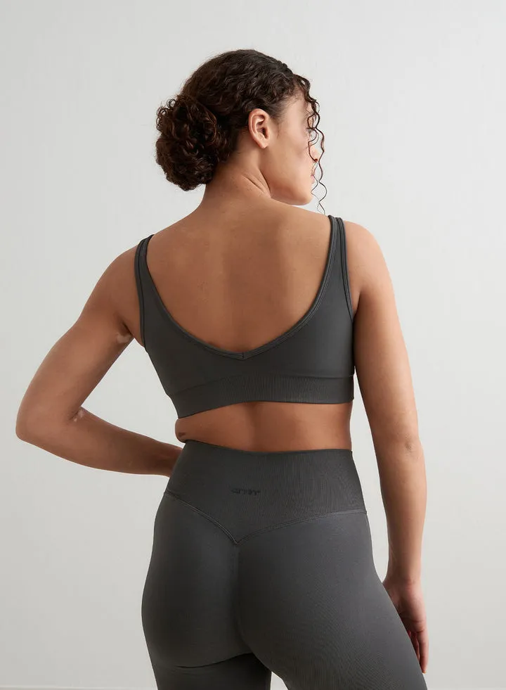 Shape Seamless Deep Cut Bra |  Shadow Grey