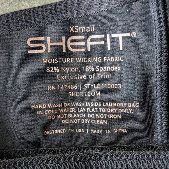 SHEFIT Flex Sports Bra Medium Impact Black size XS NWT