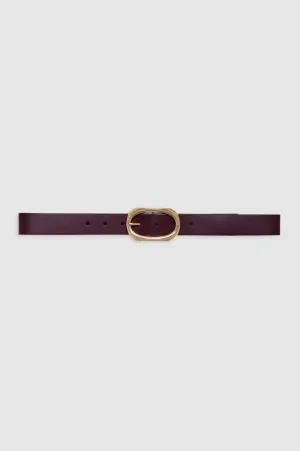 Signature Link Belt - Bordeaux