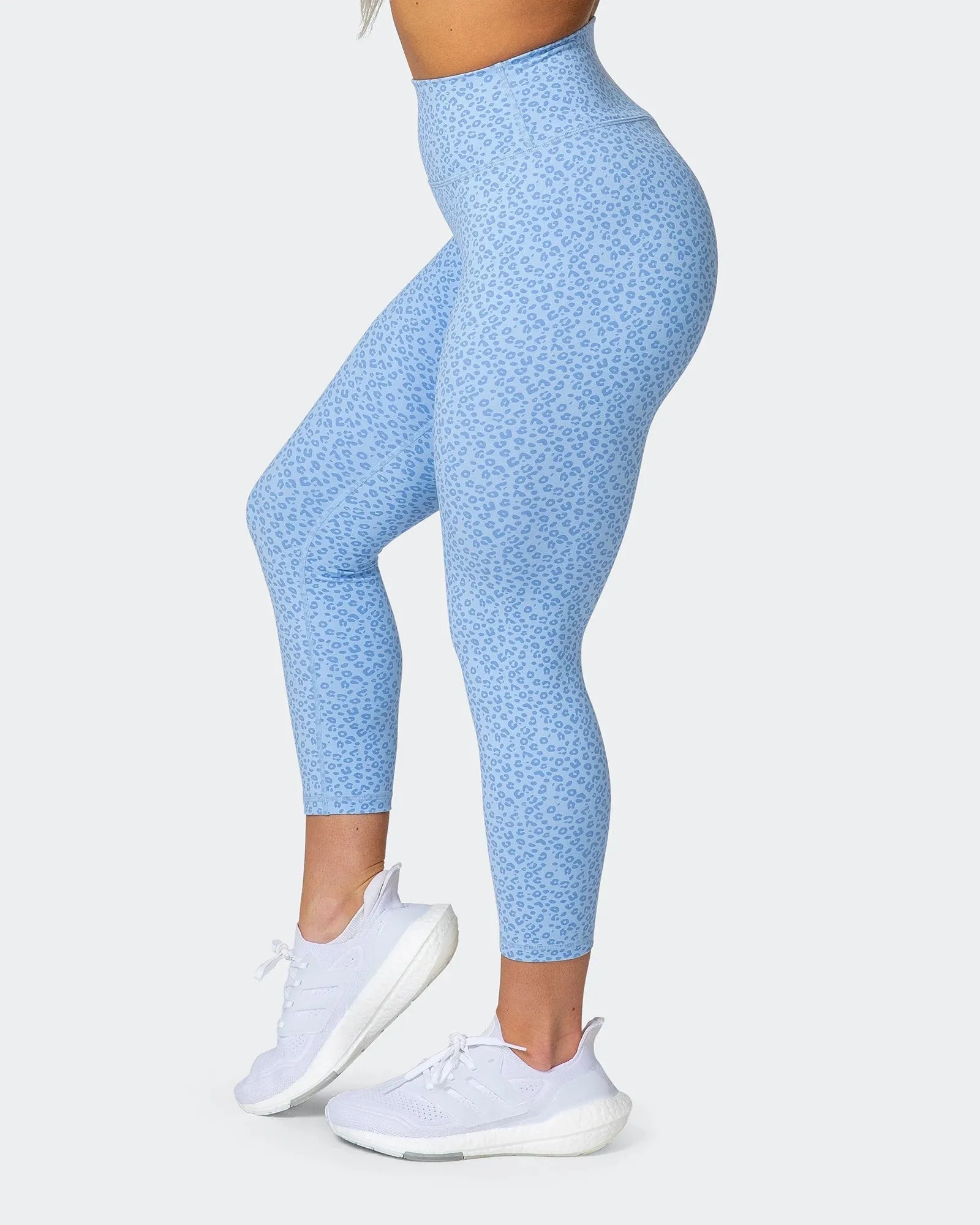 SIGNATURE SCRUNCH 7/8 LEGGINGS Periwinkle Mini Cheetah Print