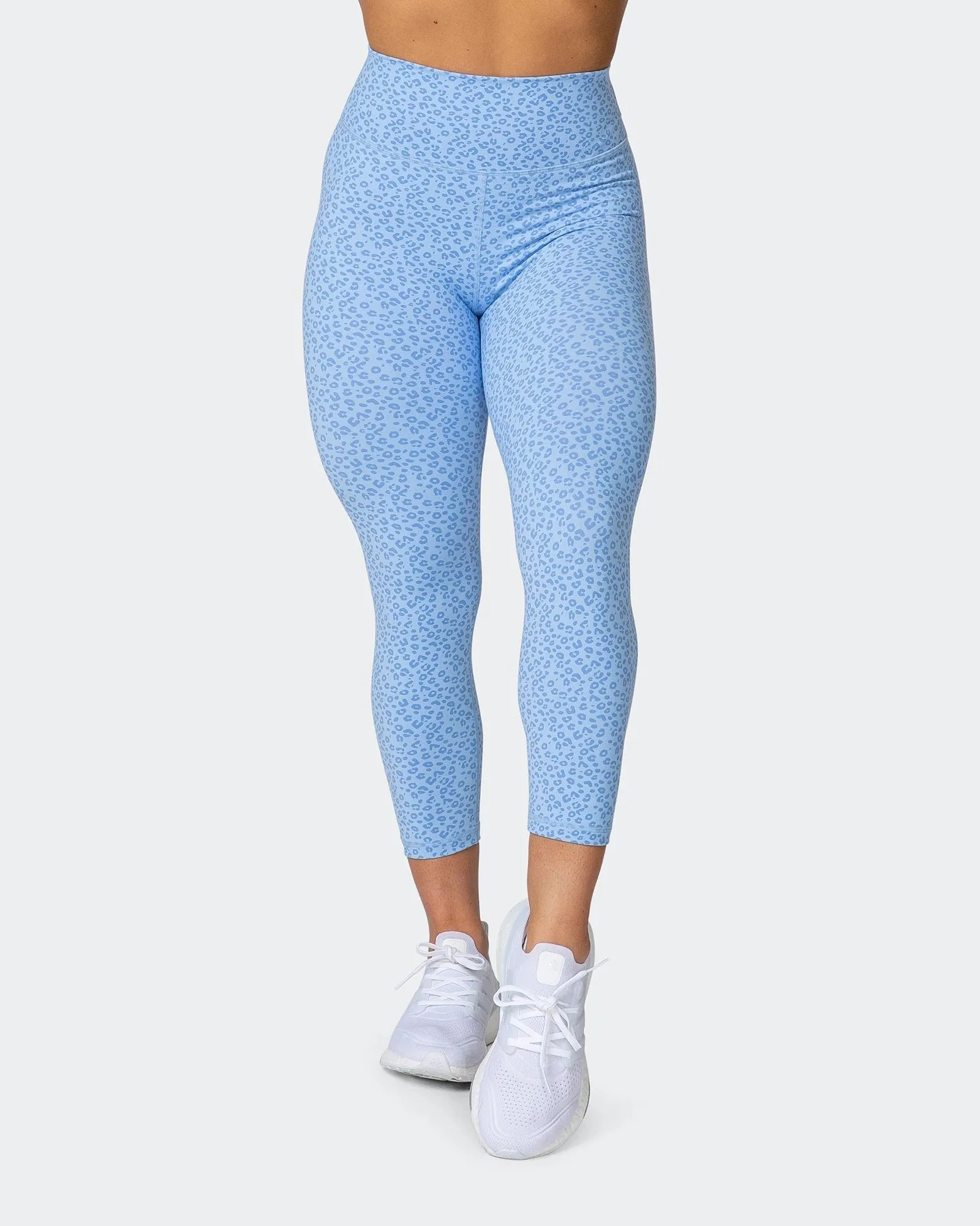SIGNATURE SCRUNCH 7/8 LEGGINGS Periwinkle Mini Cheetah Print