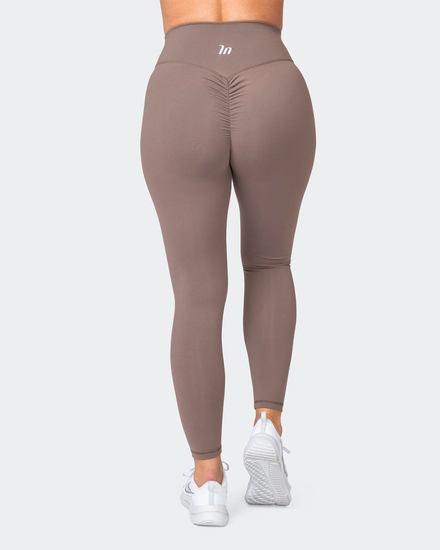 Signature Scrunch Ankle Length Leggings - Taupe