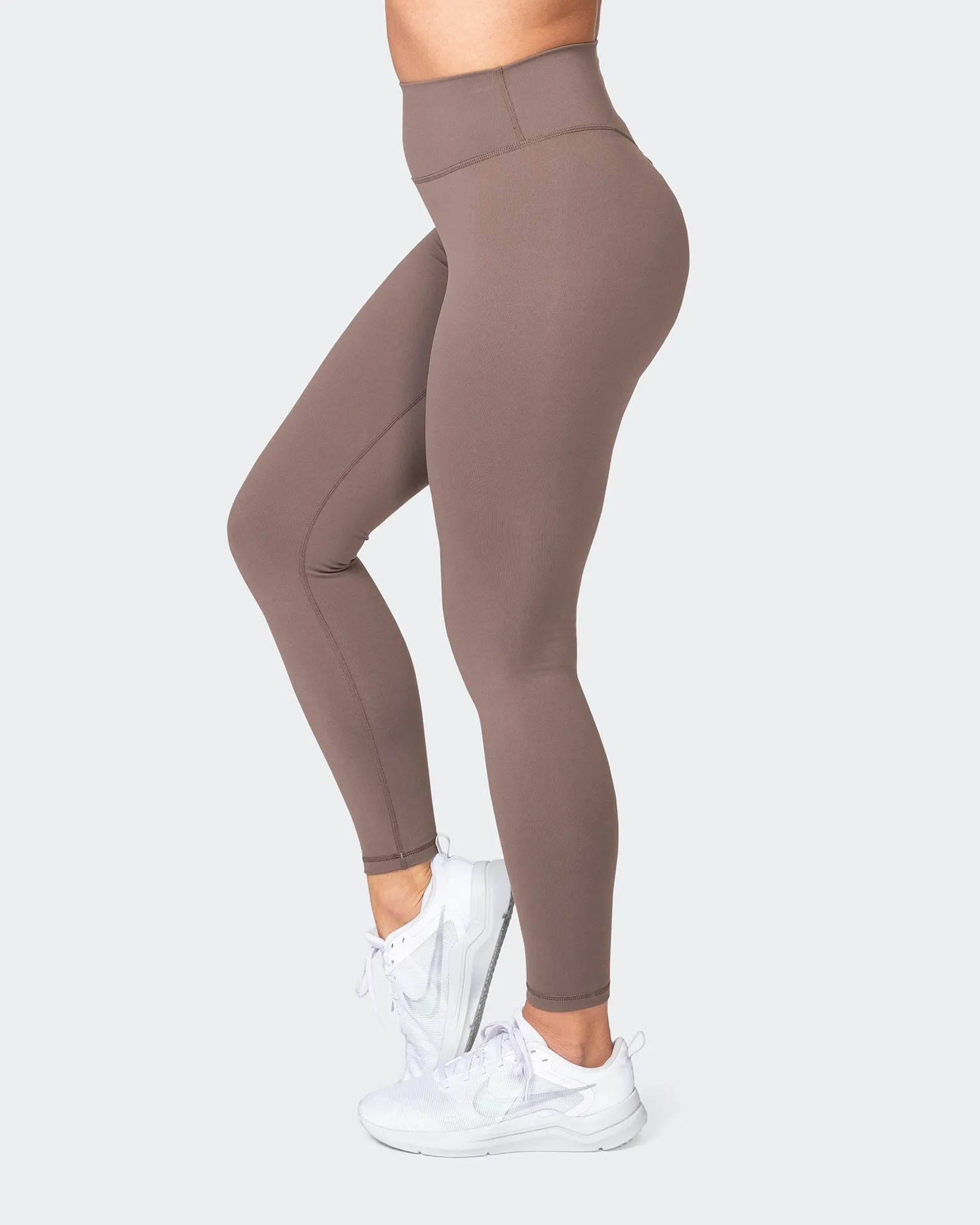 Signature Scrunch Ankle Length Leggings - Taupe