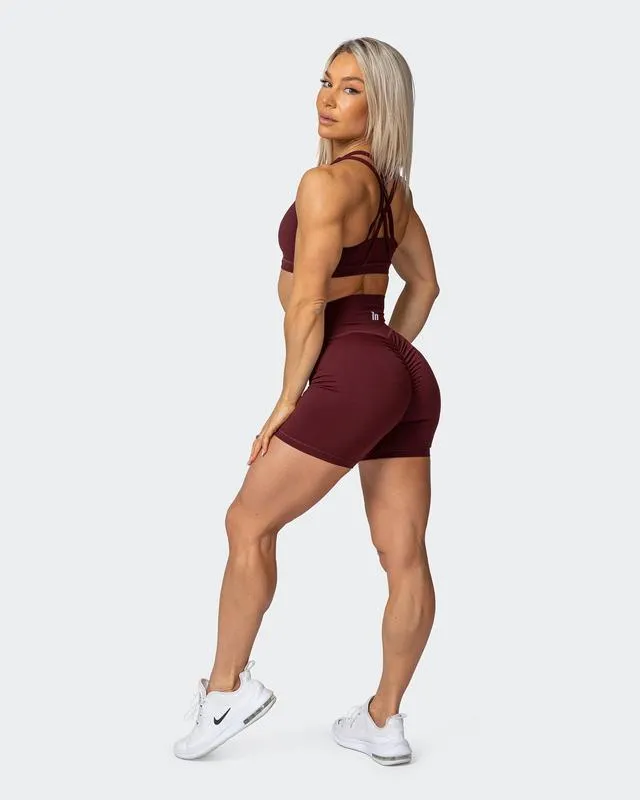 Signature Scrunch Bike Shorts - Merlot