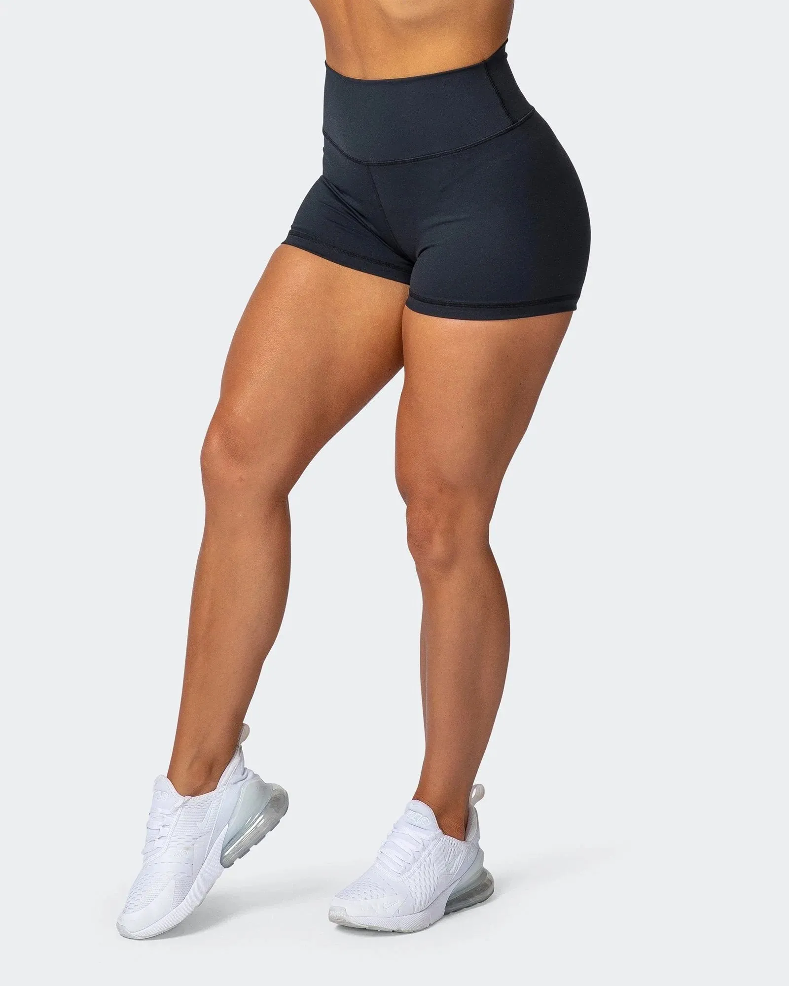 Signature Scrunch Booty Shorts-Black