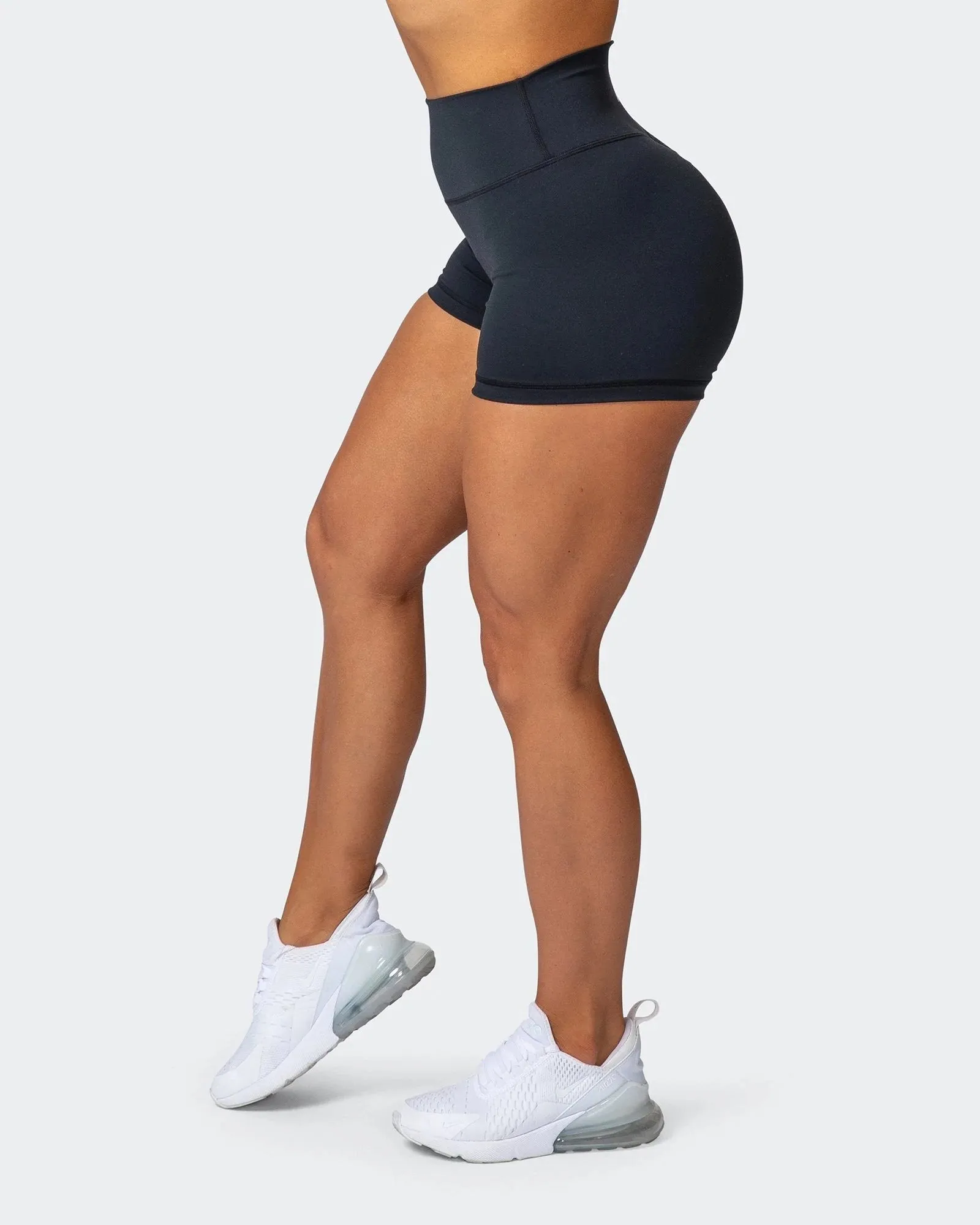 Signature Scrunch Booty Shorts-Black