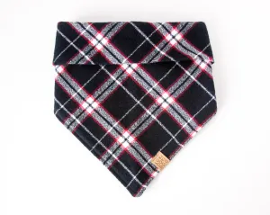 Silent Night Plaid Flannel Dog Bandana (Personalization Available)