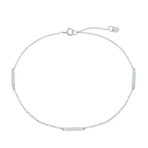 Silver Bar Anklet