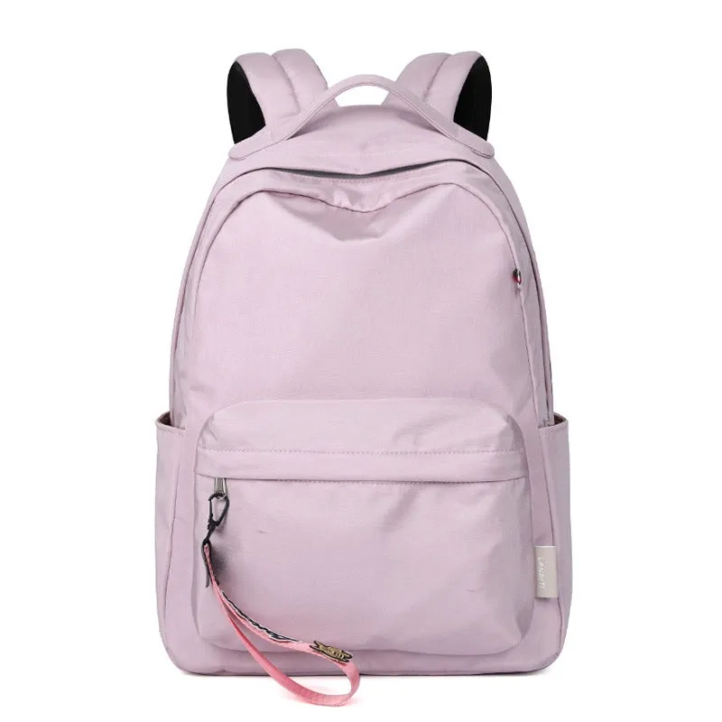 Simple Black Backpack Girls Kids Daypack Students Basic Bookbags
