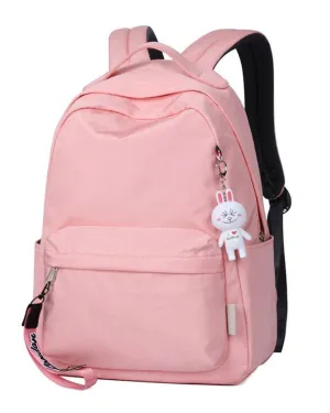 Simple Black Backpack Girls Kids Daypack Students Basic Bookbags