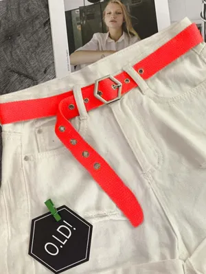 Simple Canvas Belt - Red - FD ⚡