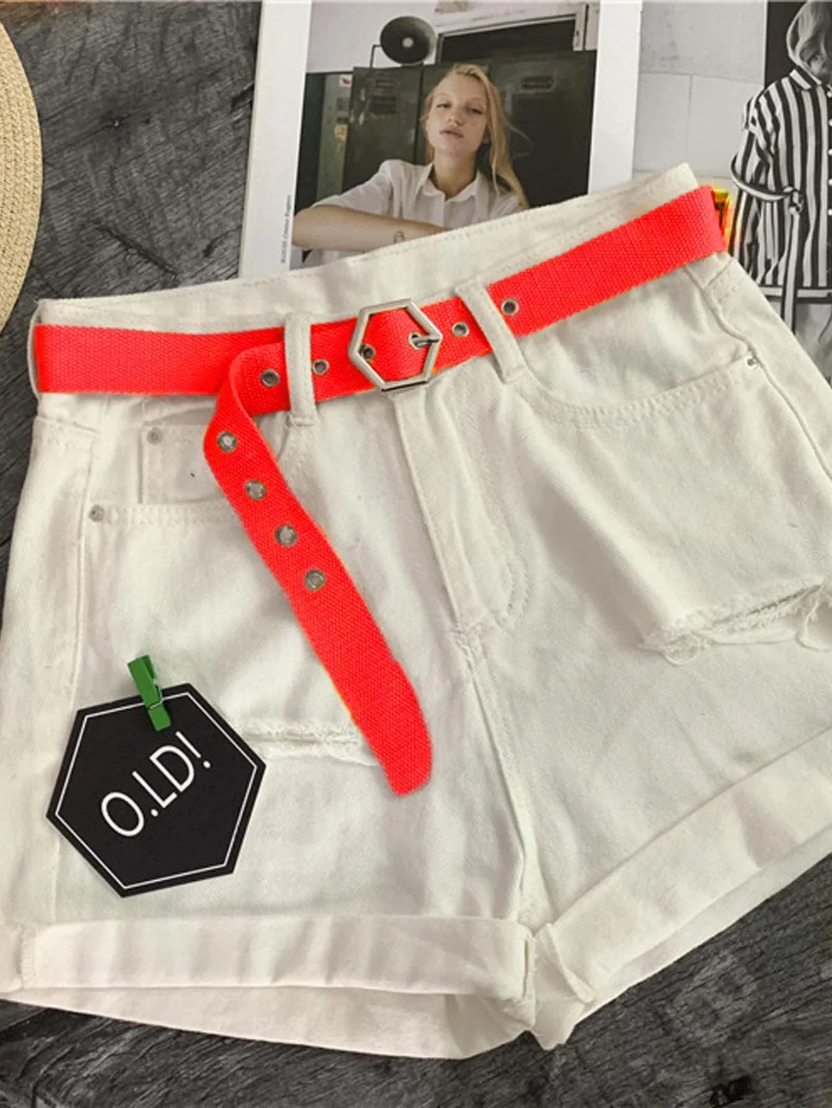 Simple Canvas Belt - Red - FD ⚡