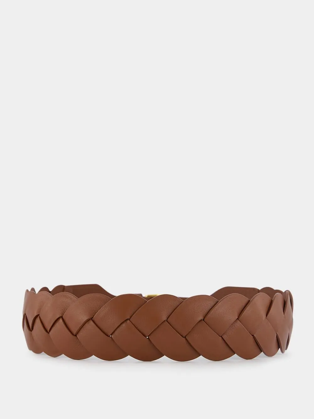 Skinny Braid belt Brown