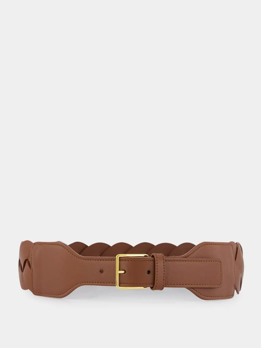 Skinny Braid belt Brown