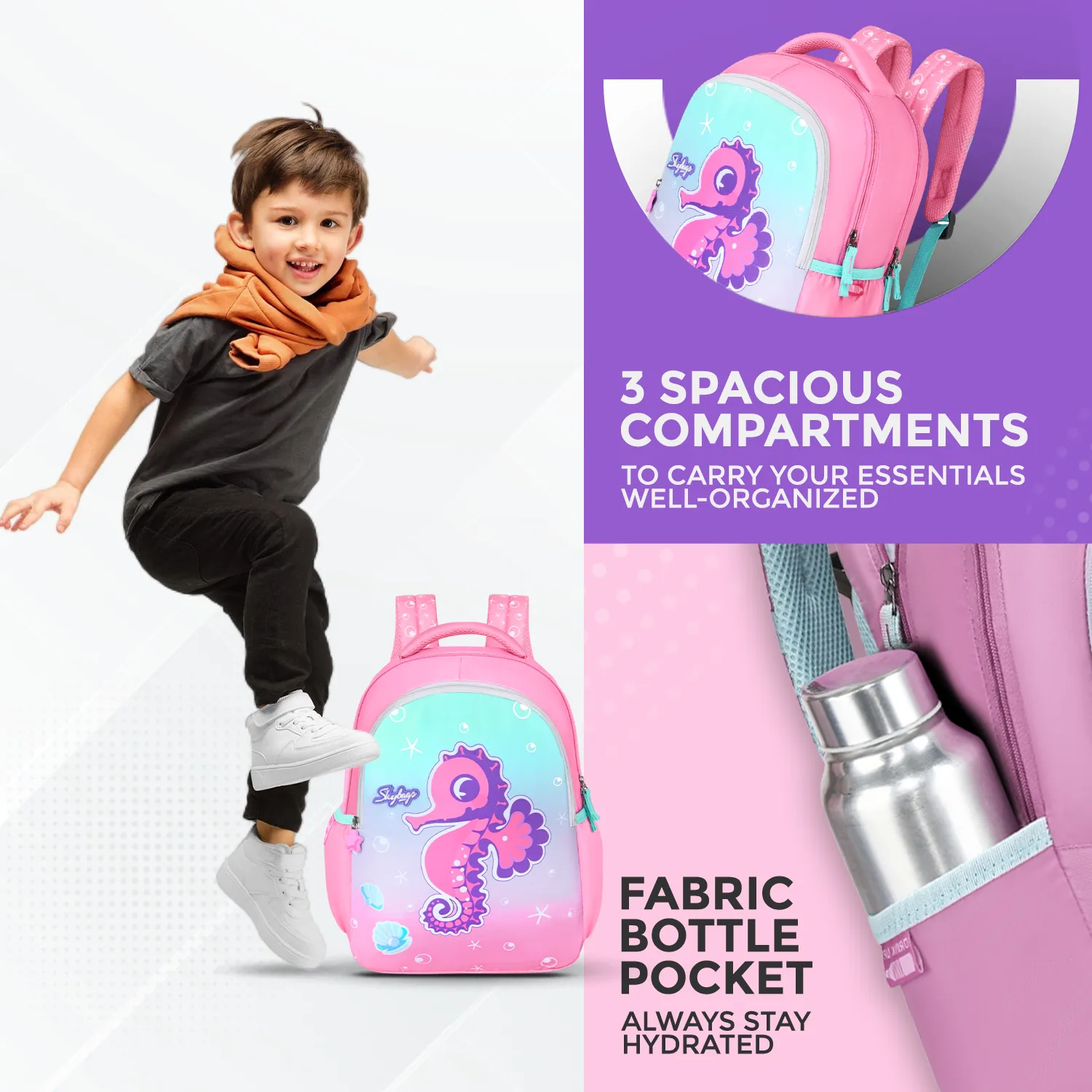Skybags SNUGGLE 01  SCHOOL BACKPACK