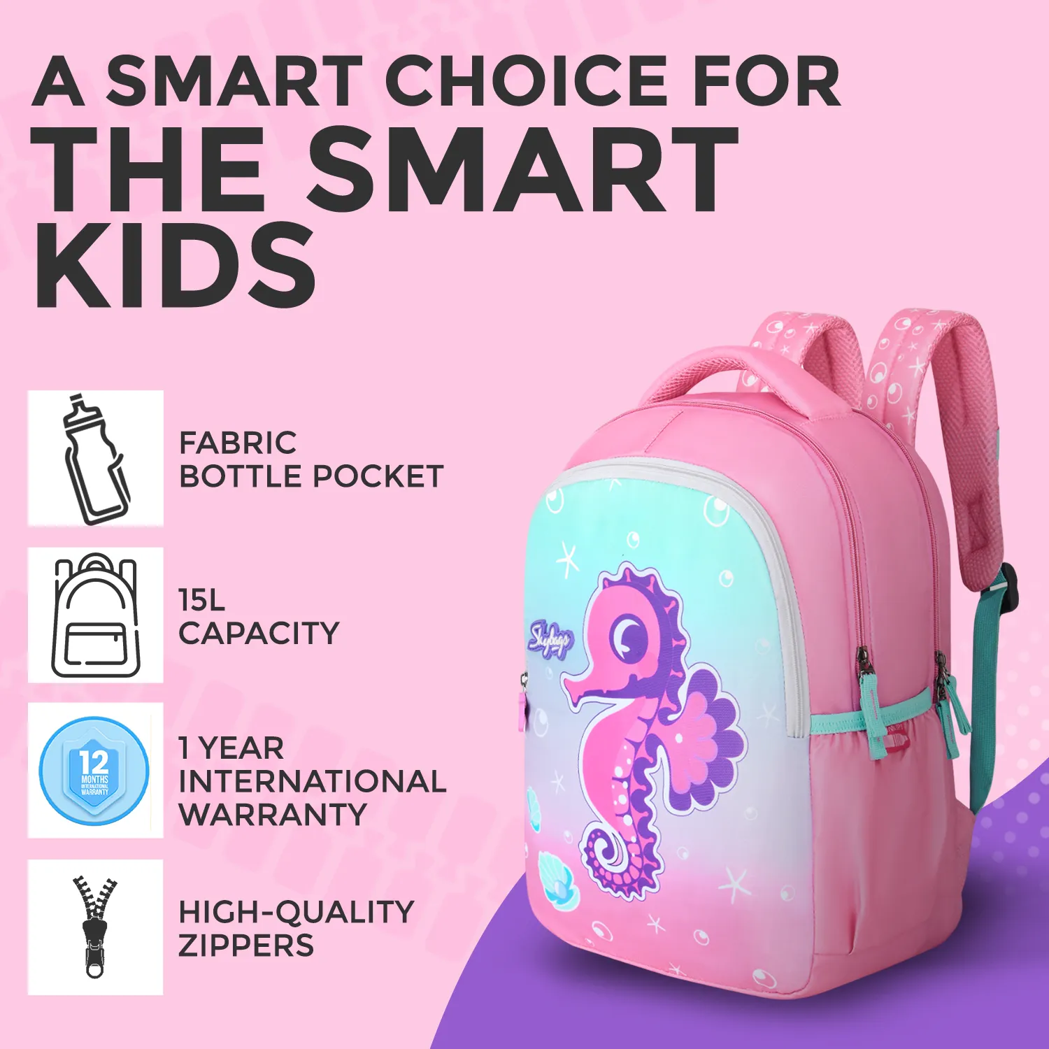 Skybags SNUGGLE 01  SCHOOL BACKPACK