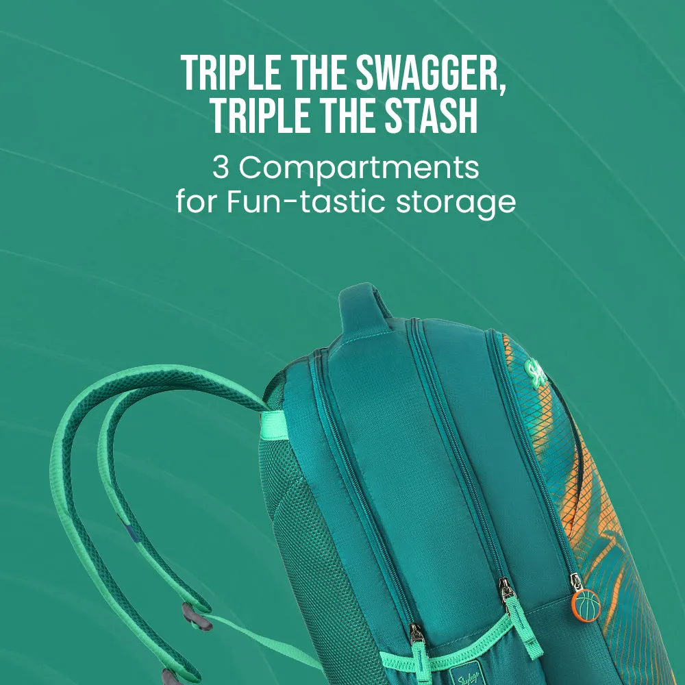 Skybags Squad 06  School Backpack Green