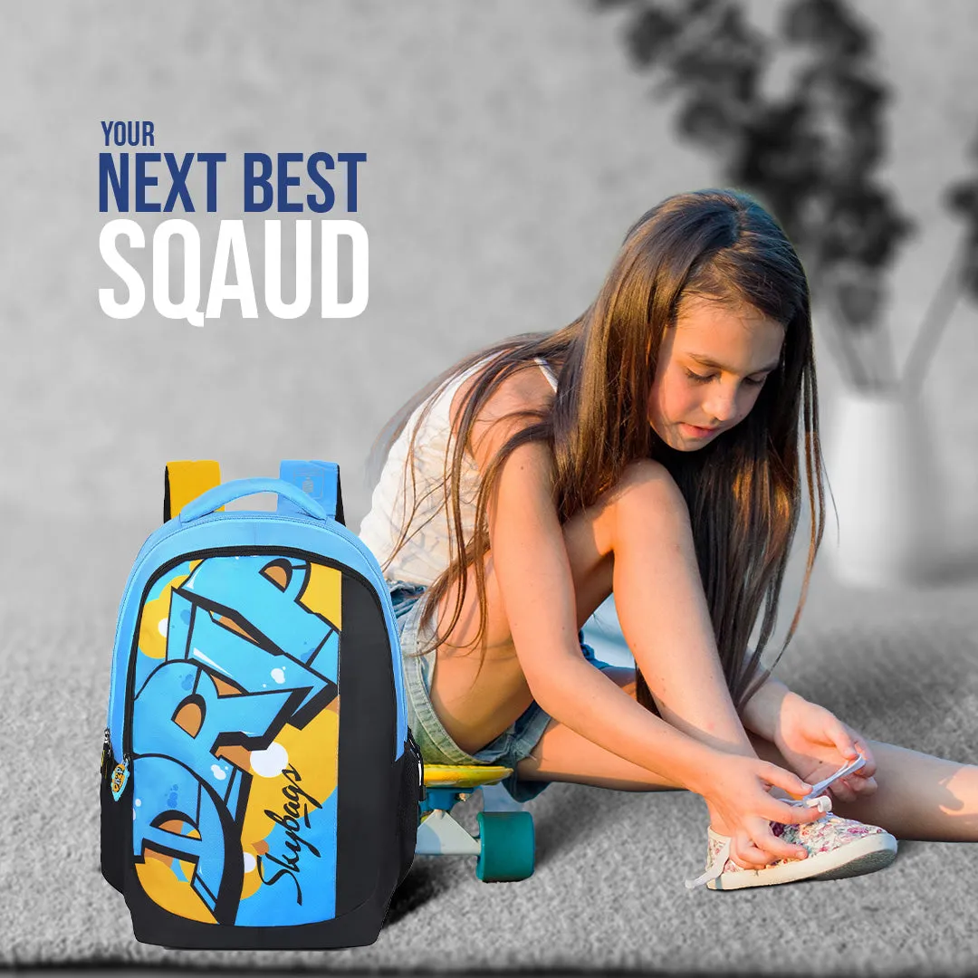 Skybags Squad Pro 04  School Backpack Sky Blue