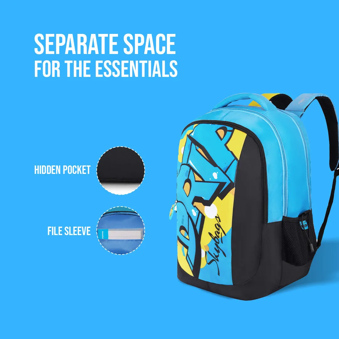 Skybags Squad Pro 04  School Backpack Sky Blue