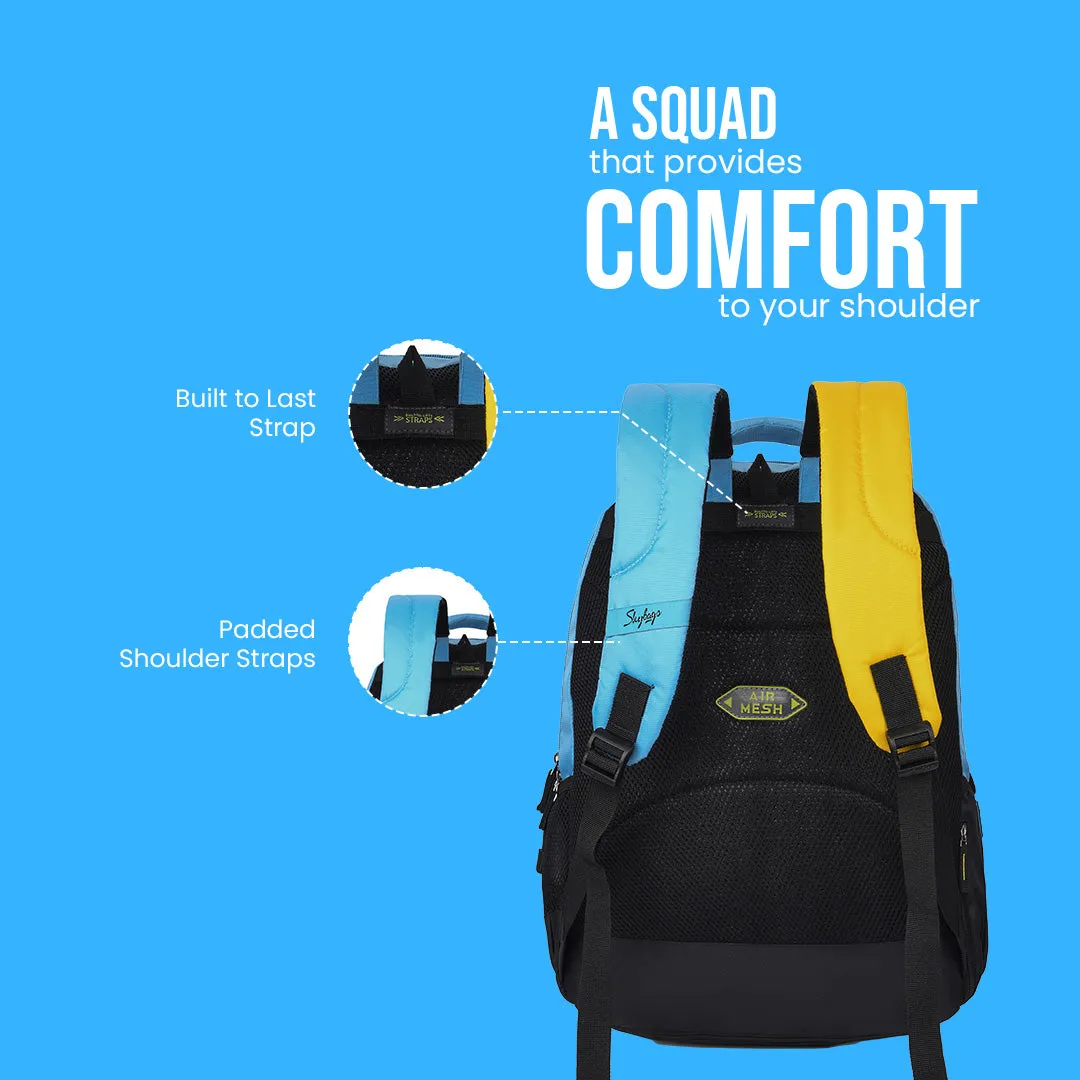 Skybags Squad Pro 04  School Backpack Sky Blue