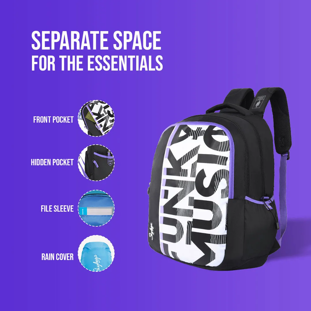 Skybags Stan Pro 01  School Backpack Black
