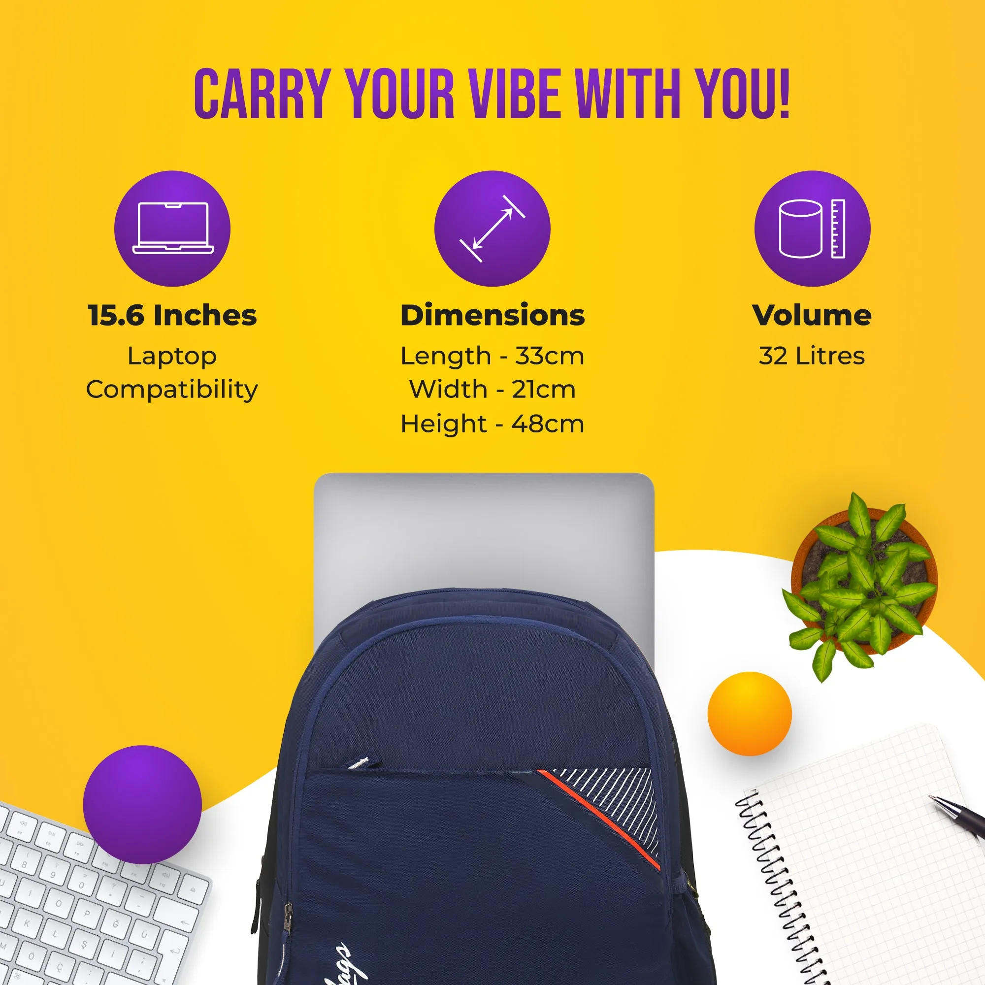 Skybags Xeno 01  Laptop Backpack (E) Blue