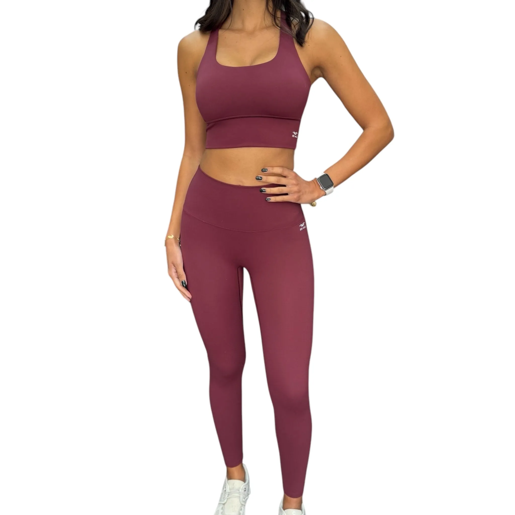 Slightly Thicker Leggings - Wine Red