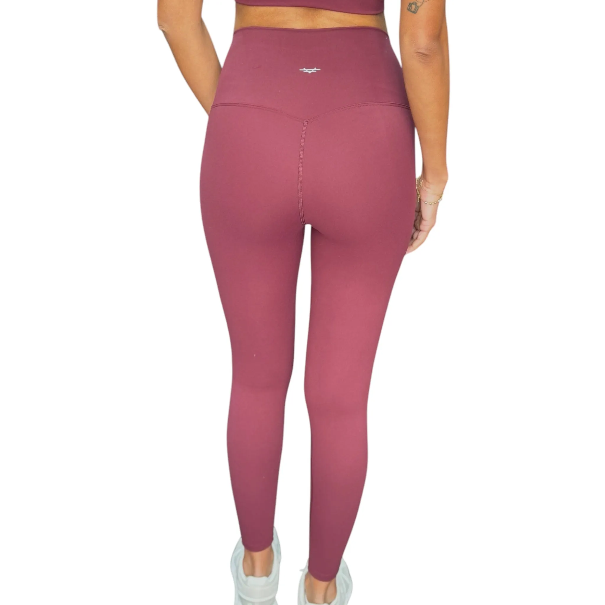 Slightly Thicker Leggings - Wine Red
