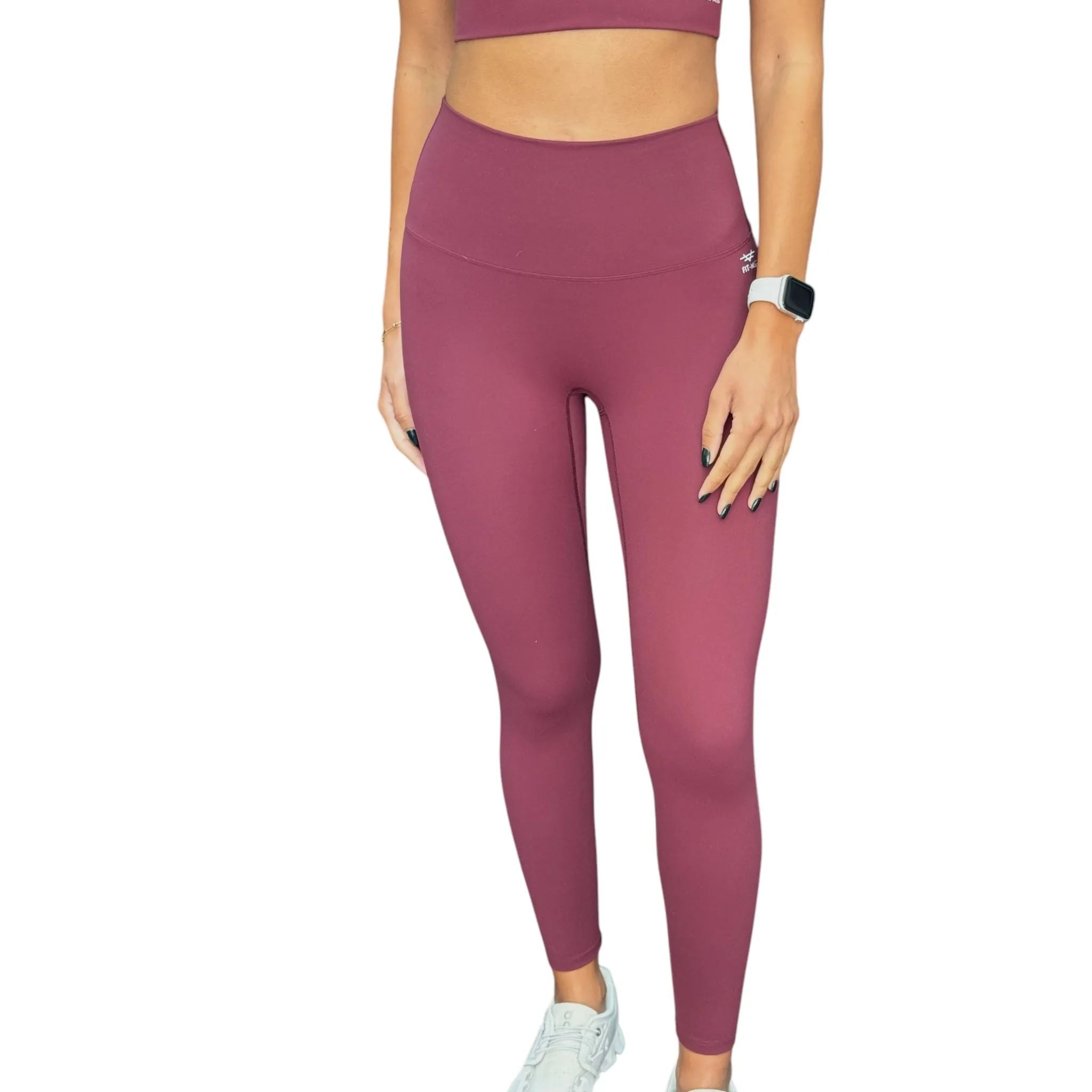Slightly Thicker Leggings - Wine Red