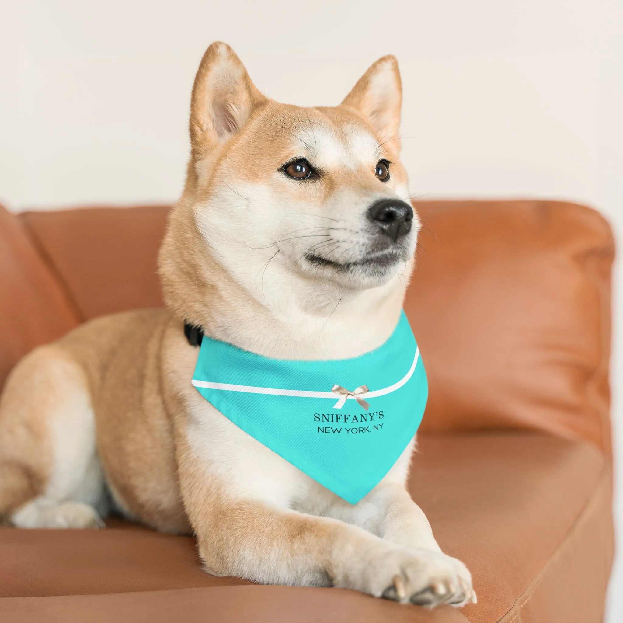 Sniffany's Faux-Designer Pet Bandana Collar