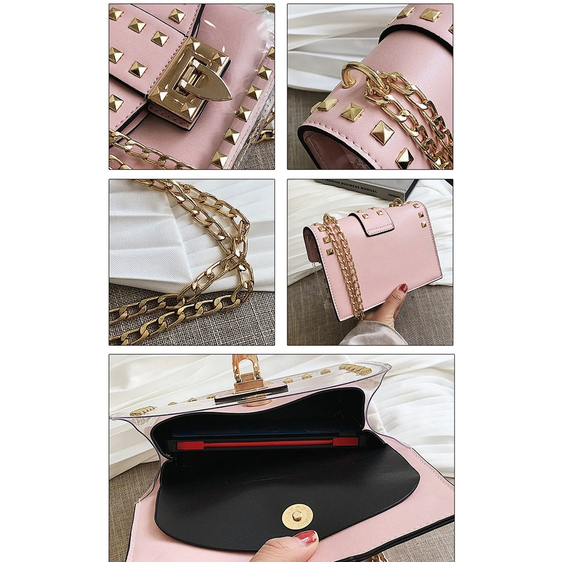 So Riveting Handbag in Pink