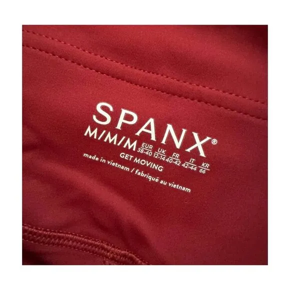 SPANX Womens Get Moving Pleated Tennis Pickleball Skort $88 NEW Size Medium Red