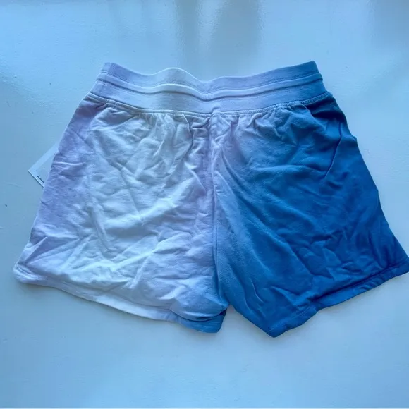Splendid blue &amp; white tie dye drawstring shorts XS