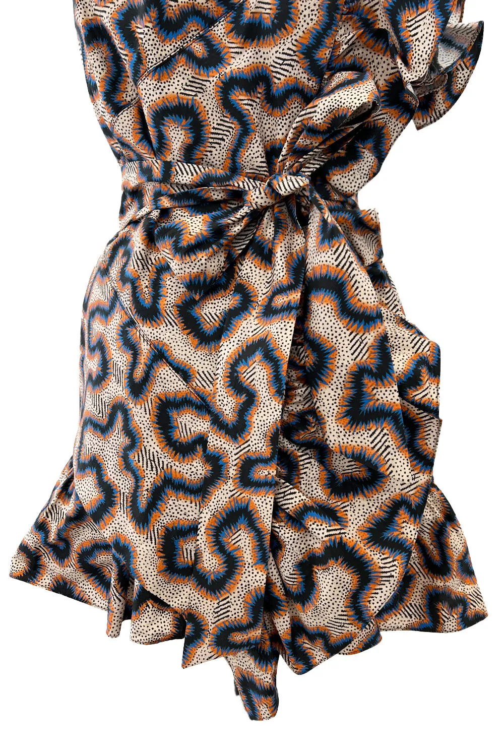 Spring 2017 Isabel Marant "Lavern" Printed One Shoulder Runway Dress w Ruffle Details