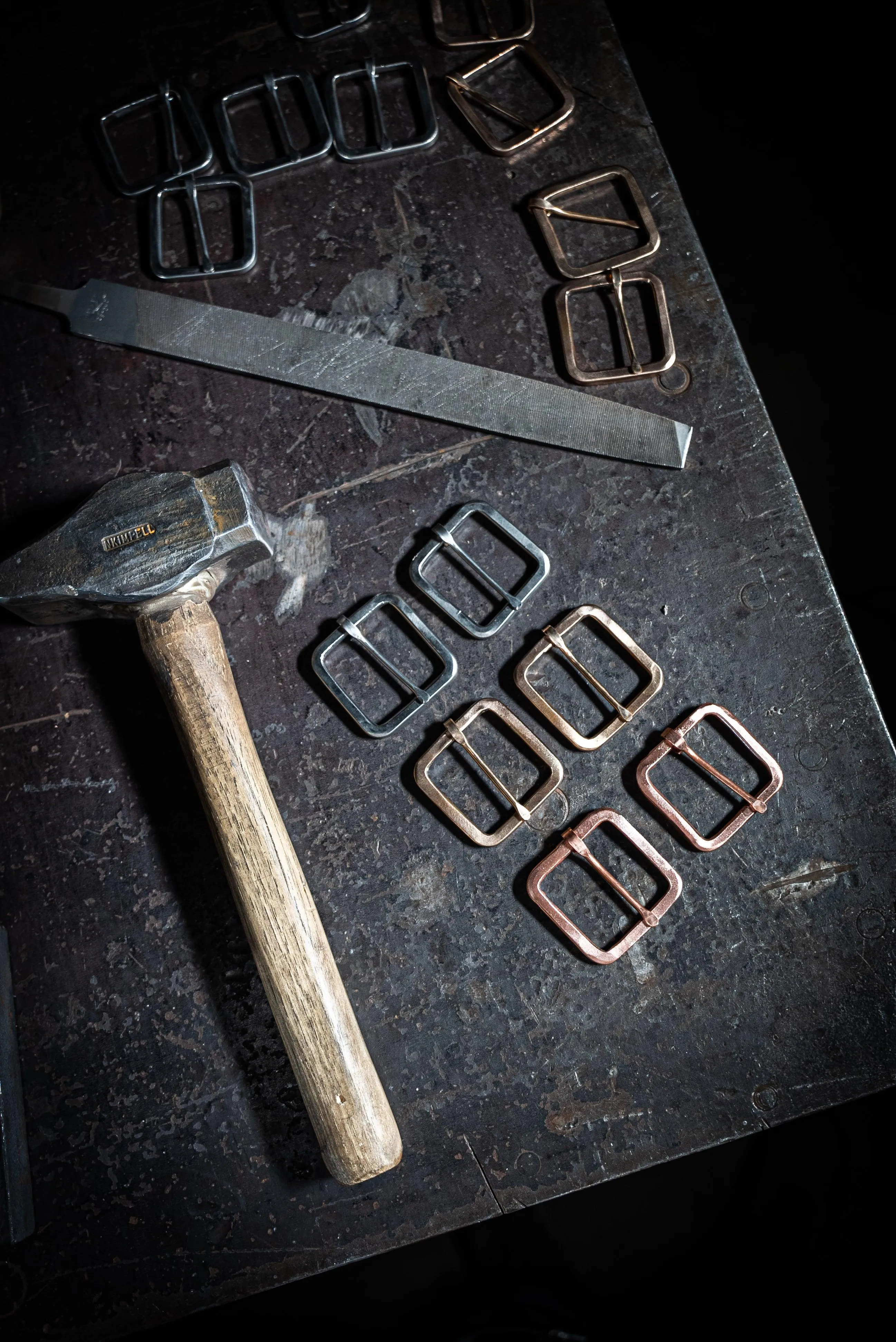 Square Rustic Bronze Buckle Belts