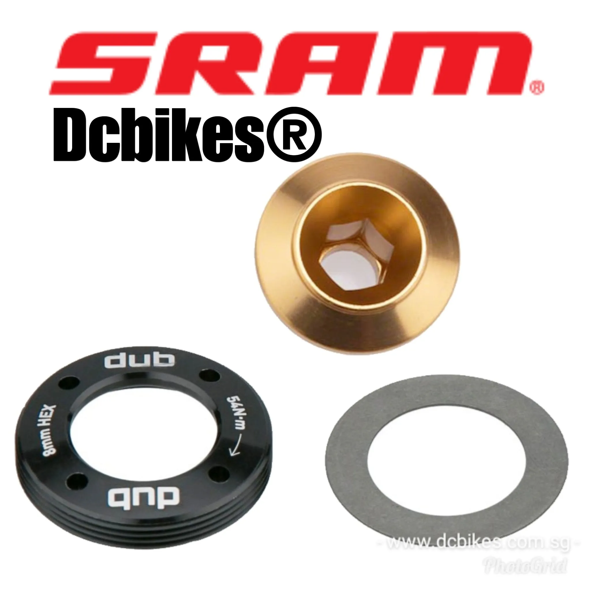 Sram DUB Eagle M18| M30 Black | Gold | Lunar Crank Arm Bolt & Extractor