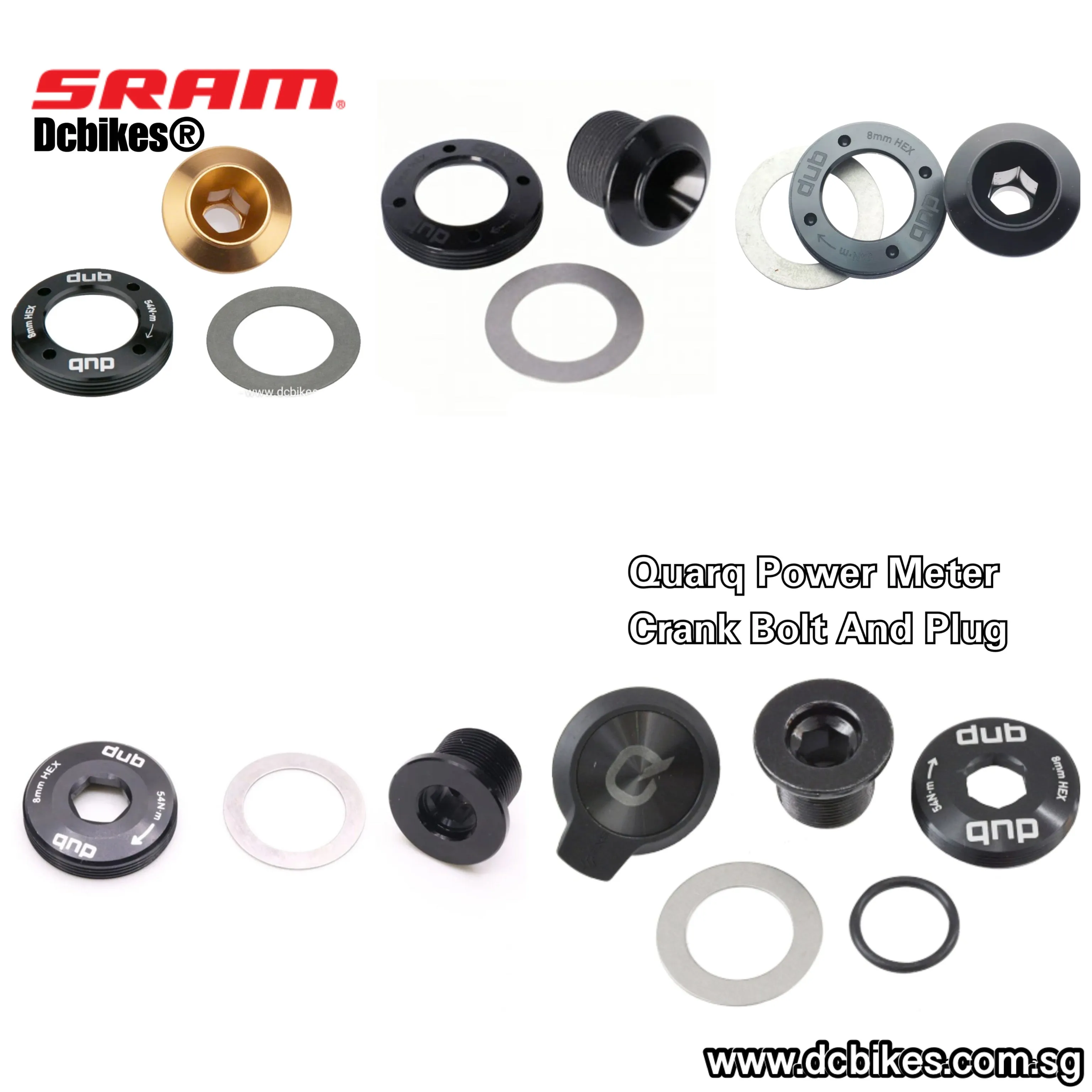 Sram DUB Eagle M18| M30 Black | Gold | Lunar Crank Arm Bolt & Extractor