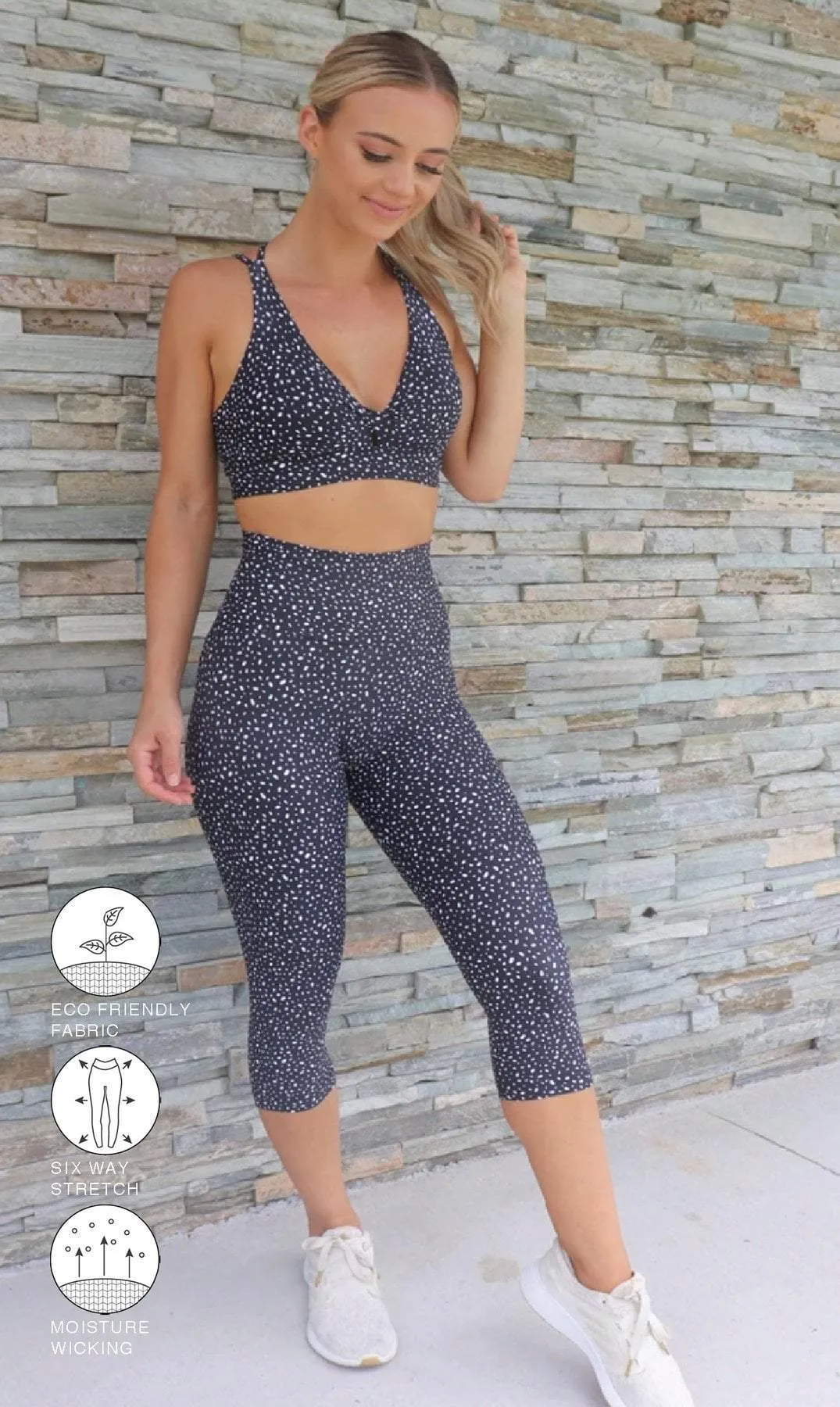 Star Dust Eco Capri Leggings