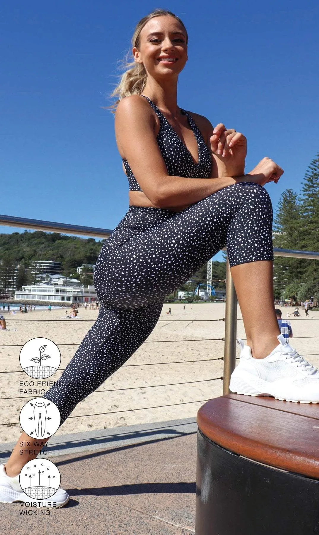 Star Dust Eco Capri Leggings