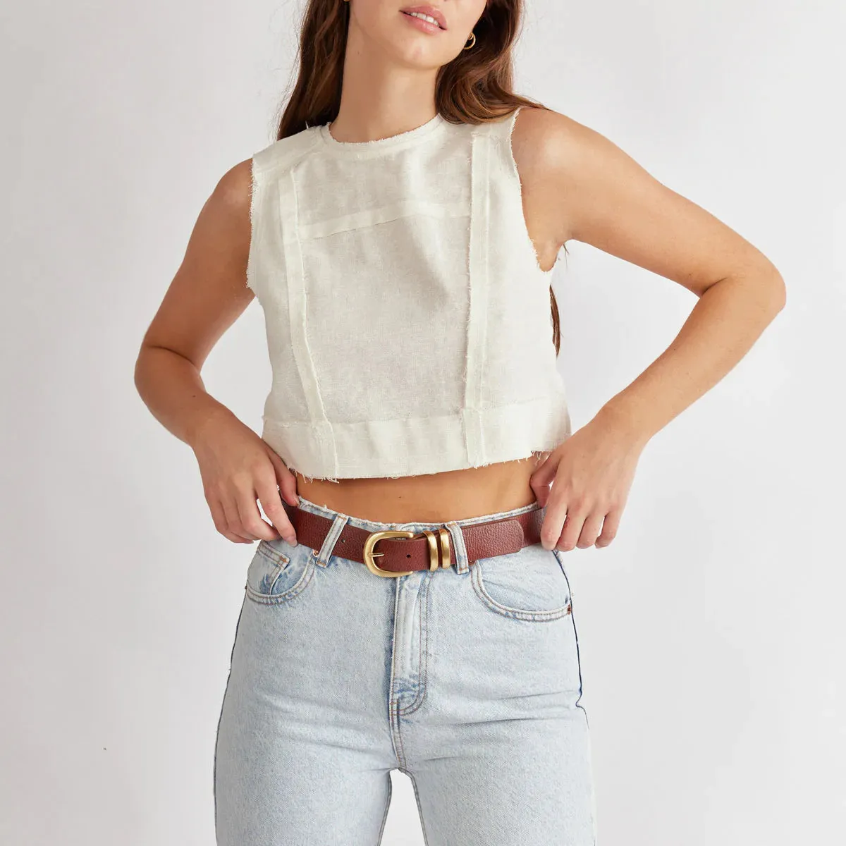 Status Anxiety II LET IT BE Belt - tan/gold