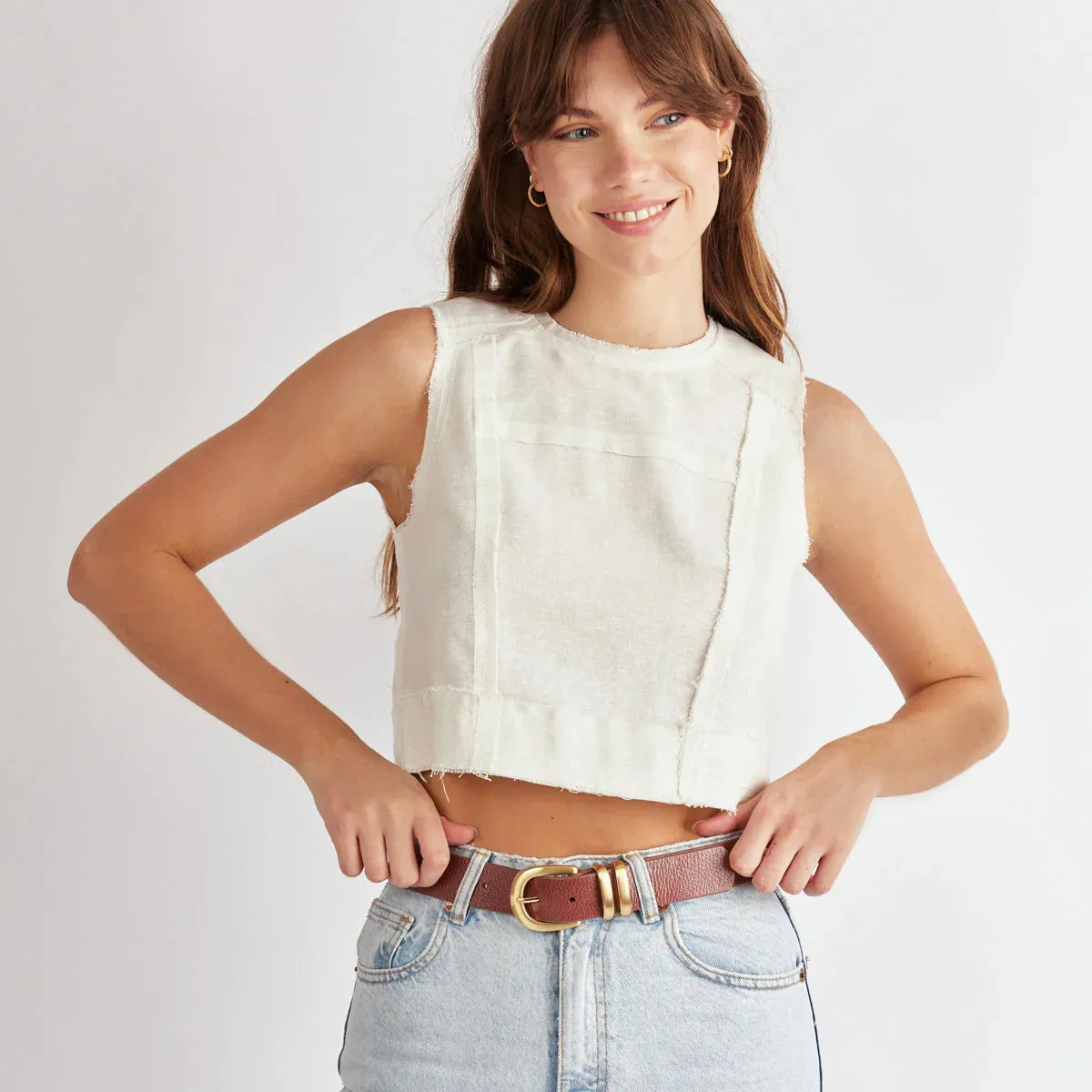 Status Anxiety II LET IT BE Belt - tan/gold